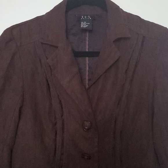 Brown button down jacket - Picture 2 of 7